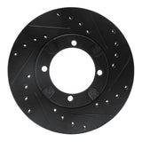 R1 Concepts 83-91 Dodge COLT Front Right Drilled & Slotted Black Brake Rotor by R1 Concepts RNC-633-72003R