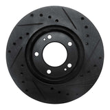 R1 Concepts 83-89 Chrysler Conquest Front Left Drilled & Slotted Black Brake Rotor by R1 Concepts RNC-633-72004L