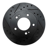R1 Concepts 83-89 Chrysler Conquest Front Left Drilled & Slotted Black Brake Rotor by R1 Concepts RNC-633-72004L