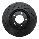 R1 Concepts 83-89 Chrysler Conquest Front Right Drilled & Slotted Black Brake Rotor by R1 Concepts RNC-633-72004R