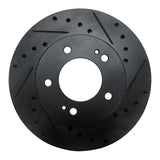 R1 Concepts 83-89 Chrysler Conquest Front Right Drilled & Slotted Black Brake Rotor by R1 Concepts RNC-633-72004R