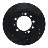 R1 Concepts 83-89 Chrysler Conquest Rear Left Drilled & Slotted Black Brake Rotor by R1 Concepts RNC-633-72005L
