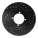 R1 Concepts 84-90 Dodge COLT Front Left Drilled & Slotted Black Brake Rotor by R1 Concepts RNC-633-72009L