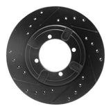R1 Concepts 84-90 Dodge COLT Front Left Drilled & Slotted Black Brake Rotor by R1 Concepts RNC-633-72009L