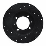 R1 Concepts 88-93 Dodge Colt Rear Right Drilled & Slotted Black Brake Rotor by R1 Concepts RNC-633-72011R