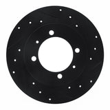 R1 Concepts 88-93 Dodge Colt Rear Right Drilled & Slotted Black Brake Rotor by R1 Concepts RNC-633-72011R