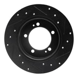 R1 Concepts 90-94 Eagle Talon Rear Left Drilled & Slotted Black Brake Rotor by R1 Concepts RNC-633-72012L