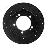 R1 Concepts 90-94 Eagle Talon Rear Left Drilled & Slotted Black Brake Rotor by R1 Concepts RNC-633-72012L