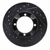 R1 Concepts 91-92 Dodge COLT Front Left Drilled & Slotted Black Brake Rotor by R1 Concepts RNC-633-72013L