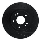 R1 Concepts 91-93 Dodge STEALTH Front Right Drilled & Slotted Black Brake Rotor by R1 Concepts RNC-633-72014R