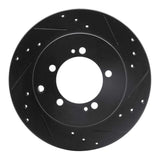 R1 Concepts 91-93 Dodge STEALTH Rear Right Drilled & Slotted Black Brake Rotor by R1 Concepts RNC-633-72017R