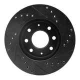 R1 Concepts 90-93 Mitsubishi Galant Front Left Drilled & Slotted Black Brake Rotor by R1 Concepts RNC-633-72018L