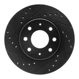 R1 Concepts 90-93 Mitsubishi Galant Front Left Drilled & Slotted Black Brake Rotor by R1 Concepts RNC-633-72018L