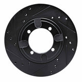 R1 Concepts 91-92 Mitsubishi Mirage Front Left Drilled & Slotted Black Brake Rotor by R1 Concepts RNC-633-72020L