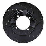 R1 Concepts 91-92 Mitsubishi Mirage Front Right Drilled & Slotted Black Brake Rotor by R1 Concepts RNC-633-72020R