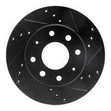 R1 Concepts 88-07 Dodge Colt Front Right Drilled & Slotted Black Brake Rotor by R1 Concepts RNC-633-72022R