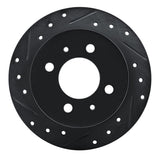 R1 Concepts 92-96 Dodge COLT Rear Left Drilled & Slotted Black Brake Rotor by R1 Concepts RNC-633-72026L