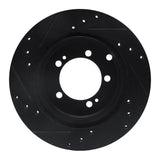 R1 Concepts 92-96 Mitsubishi DIAMANTE Rear Right Drilled & Slotted Black Brake Rotor by R1 Concepts RNC-633-72027R