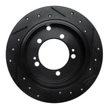 R1 Concepts 94-07 Chrysler SEBRING Rear Left Drilled & Slotted Black Brake Rotor by R1 Concepts RNC-633-72028L