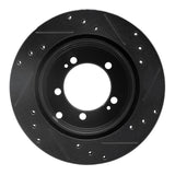 R1 Concepts 94-95 Eagle Talon Rear Left Drilled & Slotted Black Brake Rotor by R1 Concepts RNC-633-72029L