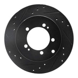 R1 Concepts 94-95 Eagle Talon Rear Left Drilled & Slotted Black Brake Rotor by R1 Concepts RNC-633-72029L