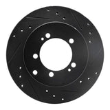R1 Concepts 94-95 Eagle Talon Rear Right Drilled & Slotted Black Brake Rotor by R1 Concepts RNC-633-72029R
