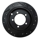 R1 Concepts 97-04 Mitsubishi DIAMANTE Rear Left Drilled & Slotted Black Brake Rotor by R1 Concepts RNC-633-72030L