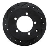 R1 Concepts 97-04 Mitsubishi DIAMANTE Rear Left Drilled & Slotted Black Brake Rotor by R1 Concepts RNC-633-72030L