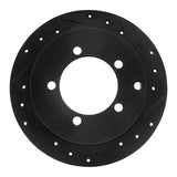 R1 Concepts 97-04 Mitsubishi DIAMANTE Rear Right Drilled & Slotted Black Brake Rotor by R1 Concepts RNC-633-72030R