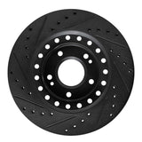 R1 Concepts 93-99 Dodge STEALTH Front Right Drilled & Slotted Black Brake Rotor by R1 Concepts RNC-633-72031R