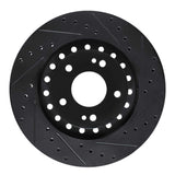 R1 Concepts 93-99 Dodge STEALTH Front Right Drilled & Slotted Black Brake Rotor by R1 Concepts RNC-633-72031R