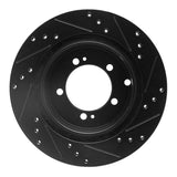 R1 Concepts 93-99 Dodge STEALTH Rear Left Drilled & Slotted Black Brake Rotor by R1 Concepts RNC-633-72032L