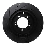 R1 Concepts 93-99 Dodge STEALTH Rear Right Drilled & Slotted Black Brake Rotor by R1 Concepts RNC-633-72032R