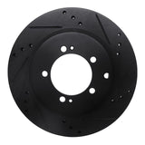 R1 Concepts 93-99 Dodge STEALTH Rear Right Drilled & Slotted Black Brake Rotor by R1 Concepts RNC-633-72032R
