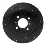 R1 Concepts 98-07 Mitsubishi Mirage Front Left Drilled & Slotted Black Brake Rotor by R1 Concepts RNC-633-72033L