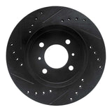 R1 Concepts 98-07 Mitsubishi Lancer Front Right Drilled & Slotted Black Brake Rotor by R1 Concepts RNC-633-72033R