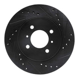 R1 Concepts 98-07 Mitsubishi Lancer Front Right Drilled & Slotted Black Brake Rotor by R1 Concepts RNC-633-72033R