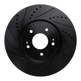R1 Concepts 03-06 Mitsubishi Lancer Front Left Drilled & Slotted Black Brake Rotor by R1 Concepts RNC-633-72035L