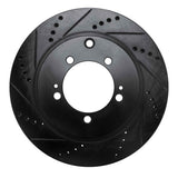 R1 Concepts 03-06 Mitsubishi Lancer Rear Left Drilled & Slotted Black Brake Rotor by R1 Concepts RNC-633-72036L