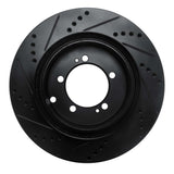 R1 Concepts 03-06 Mitsubishi Lancer Rear Right Drilled & Slotted Black Brake Rotor by R1 Concepts RNC-633-72036R