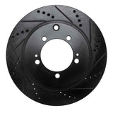R1 Concepts 03-06 Mitsubishi Lancer Rear Right Drilled & Slotted Black Brake Rotor by R1 Concepts RNC-633-72036R