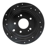 R1 Concepts 04-12 Mitsubishi Eclipse Rear Right Drilled & Slotted Black Brake Rotor by R1 Concepts RNC-633-72038R