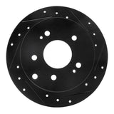 R1 Concepts 04-12 Mitsubishi Eclipse Rear Right Drilled & Slotted Black Brake Rotor by R1 Concepts RNC-633-72038R