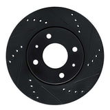 R1 Concepts 04-04 Mitsubishi Lancer Front Right Drilled & Slotted Black Brake Rotor by R1 Concepts RNC-633-72039R
