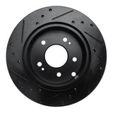 R1 Concepts 06-12 Mitsubishi Eclipse Rear Right Drilled & Slotted Black Brake Rotor by R1 Concepts RNC-633-72040R