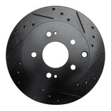 R1 Concepts 06-12 Mitsubishi Eclipse Rear Right Drilled & Slotted Black Brake Rotor by R1 Concepts RNC-633-72040R