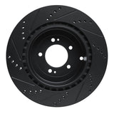 R1 Concepts 08-15 Mitsubishi Lancer Rear Right Drilled & Slotted Black Brake Rotor by R1 Concepts RNC-633-72042R