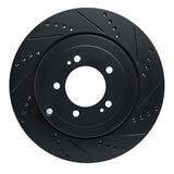 R1 Concepts 08-15 Mitsubishi Lancer Rear Right Drilled & Slotted Black Brake Rotor by R1 Concepts RNC-633-72042R