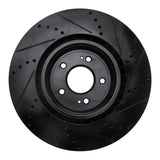 R1 Concepts 08-15 Mitsubishi Lancer Front Left Drilled & Slotted Black Brake Rotor by R1 Concepts RNC-633-72043L