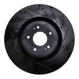 R1 Concepts 08-15 Mitsubishi Lancer Front Right Drilled & Slotted Black Brake Rotor by R1 Concepts RNC-633-72043R